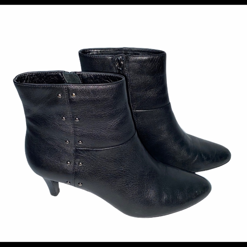 Tahari Prinston leather studded ankle booties